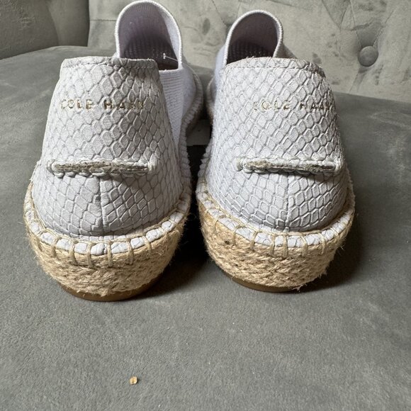 COLE HAAN Cloudfeel Stitchlite Espadrilles Halogen Blue Knit Size 9 1/2 NEW - Picture 6 of 10